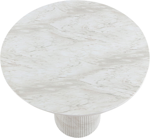 Indie 36" White Concrete Indoor/Outdoor Bar Table, 1 Piece