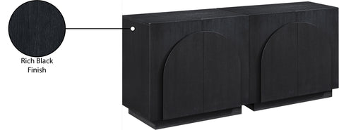 Nola Black Oak Veneer Sideboard / Buffet, 1 Piece