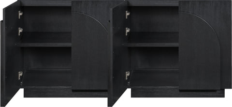 Nola Black Oak Veneer Sideboard / Buffet, 1 Piece