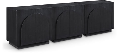 Nola Black Oak Veneer Sideboard / Buffet, 1 Piece (Style 2)