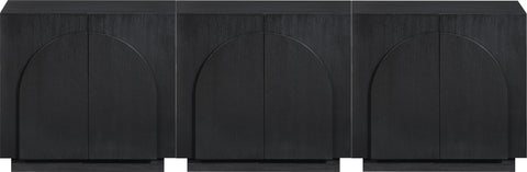 Nola Black Oak Veneer Sideboard / Buffet, 1 Piece (Style 2)