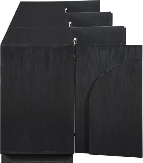 Nola Black Oak Veneer Sideboard / Buffet, 1 Piece (Style 2)