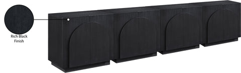 Nola Black Oak Veneer Sideboard / Buffet, 1 Piece (Style 3)