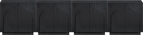 Nola Black Oak Veneer Sideboard / Buffet, 1 Piece (Style 3)