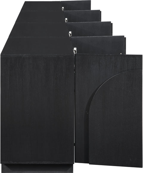 Nola Black Oak Veneer Sideboard / Buffet, 1 Piece (Style 3)