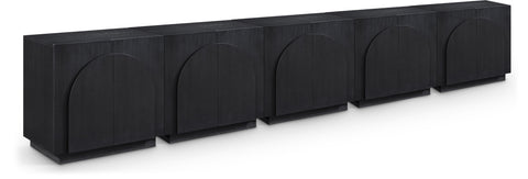 Nola Black Oak Veneer Sideboard / Buffet, 1 Piece (Style 4)
