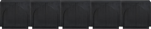 Nola Black Oak Veneer Sideboard / Buffet, 1 Piece (Style 4)