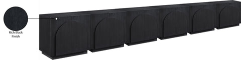 Nola Black Oak Veneer Sideboard / Buffet, 1 Piece (Style 5)