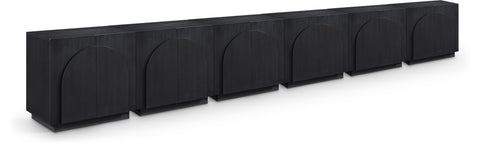 Nola Black Oak Veneer Sideboard / Buffet, 1 Piece (Style 5)