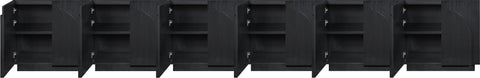 Nola Black Oak Veneer Sideboard / Buffet, 1 Piece (Style 5)