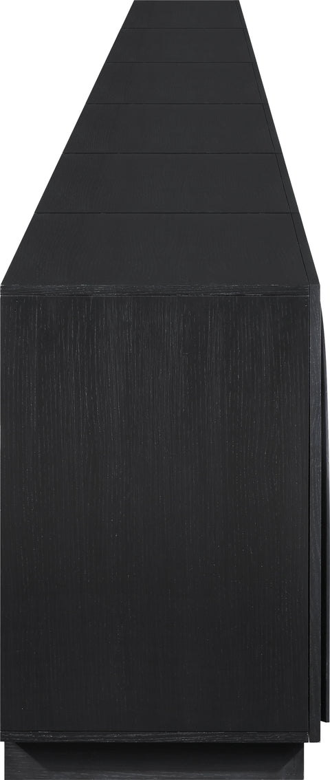 Nola Black Oak Veneer Sideboard / Buffet, 1 Piece (Style 5)