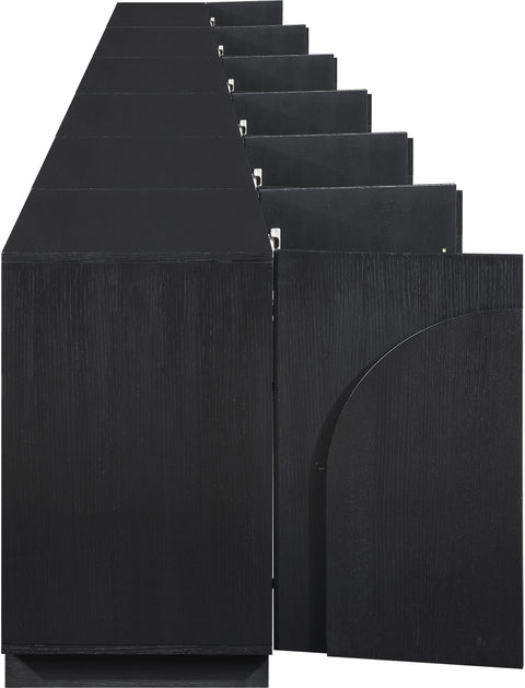 Nola Black Oak Veneer Sideboard / Buffet, 1 Piece (Style 5)