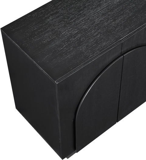 Nola Black Oak Veneer Sideboard / Buffet, 1 Piece (Style 5)