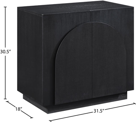 Nola Black Oak Veneer Sideboard / Buffet, 1 Piece (Style 6)