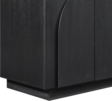 Nola Black Oak Veneer Sideboard / Buffet, 1 Piece (Style 6)