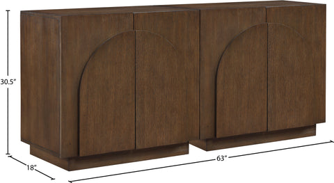 Nola Brown Oak Veneer Sideboard / Buffet, 1 Piece