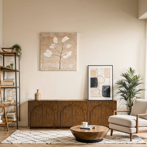 Nola Brown Oak Veneer Sideboard / Buffet, 1 Piece (Style 2)