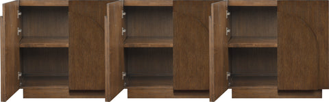 Nola Brown Oak Veneer Sideboard / Buffet, 1 Piece (Style 2)