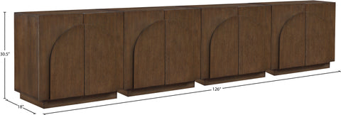 Nola Brown Oak Veneer Sideboard / Buffet, 1 Piece (Style 3)