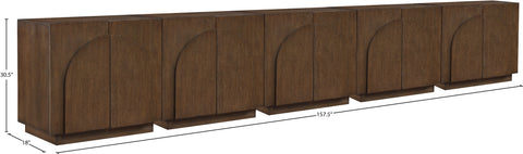 Nola Brown Oak Veneer Sideboard / Buffet, 1 Piece (Style 4)