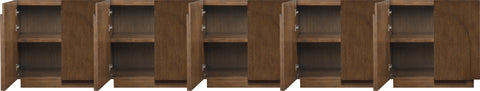 Nola Brown Oak Veneer Sideboard / Buffet, 1 Piece (Style 4)