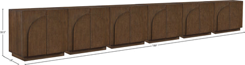 Nola Brown Oak Veneer Sideboard / Buffet, 1 Piece (Style 5)