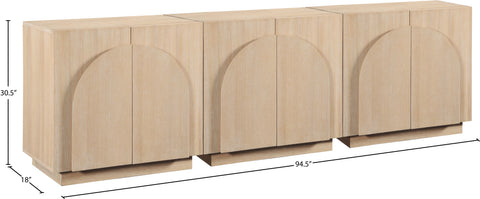 Nola Natural Oak Veneer Sideboard / Buffet, 1 Piece (Style 2)