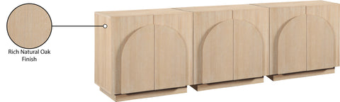 Nola Natural Oak Veneer Sideboard / Buffet, 1 Piece (Style 2)