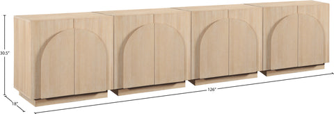 Nola Natural Oak Veneer Sideboard / Buffet, 1 Piece (Style 3)