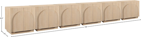 Nola Natural Oak Veneer Sideboard / Buffet, 1 Piece (Style 5)