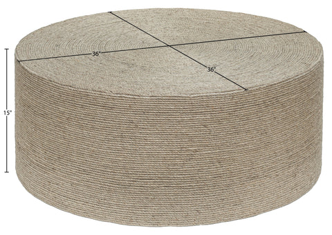 Selene Natural Jute Coffee Table, 1 Piece
