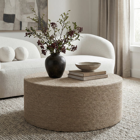 Selene Natural Jute Coffee Table, 1 Piece