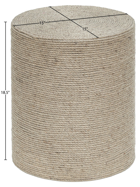 Selene Natural Jute End Table, 1 Piece