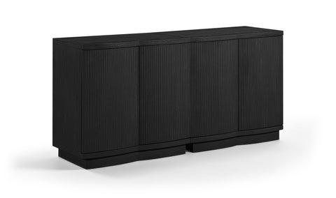 Veda Black Oak Veneer Sideboard/Buffet, 2-Piece