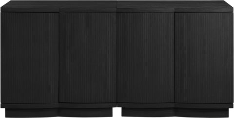 Veda Black Oak Veneer Sideboard/Buffet, 2-Piece