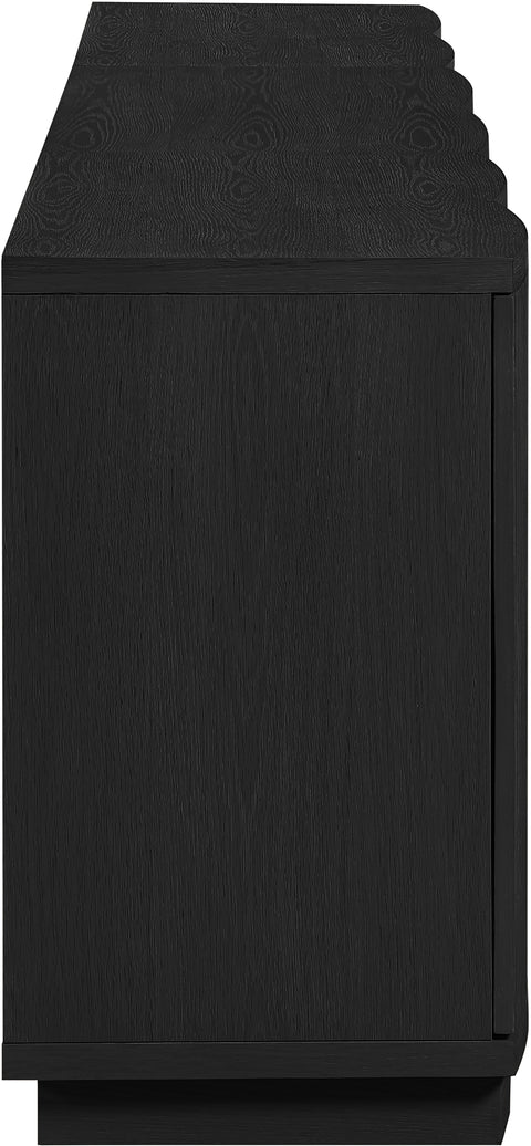 Veda Black Oak Veneer Sideboard/Buffet, 3-Piece