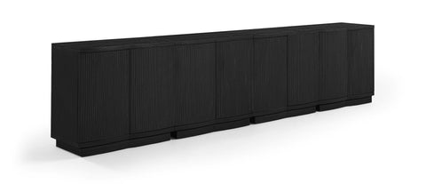 Veda Black Oak Veneer Sideboard/Buffet, 4-Piece