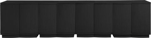 Veda Black Oak Veneer Sideboard/Buffet, 4-Piece
