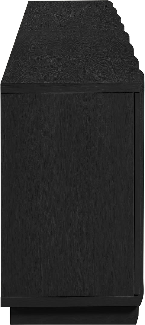 Veda Black Oak Veneer Sideboard/Buffet, 4-Piece