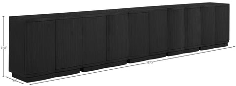 Veda Black Oak Veneer Sideboard/Buffet, 5-Piece