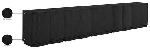 Veda Black Oak Veneer Sideboard/Buffet, 5-Piece