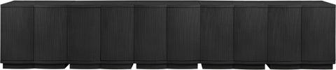 Veda Black Oak Veneer Sideboard/Buffet, 5-Piece