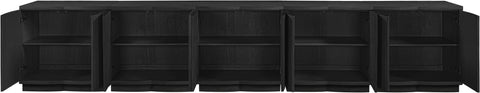 Veda Black Oak Veneer Sideboard/Buffet, 5-Piece