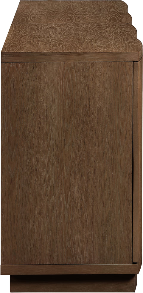 Veda Brown Oak Veneer Sideboard/Buffet, 2-Piece