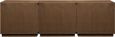Veda Brown Oak Veneer Sideboard/Buffet, 3-Piece