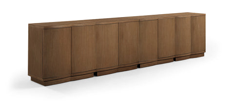 Veda Brown Oak Veneer Sideboard/Buffet, 4-Piece