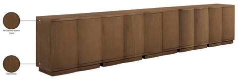 Veda Brown Oak Veneer Sideboard/Buffet, 5-Piece
