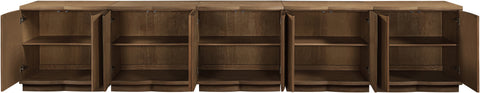 Veda Brown Oak Veneer Sideboard/Buffet, 5-Piece