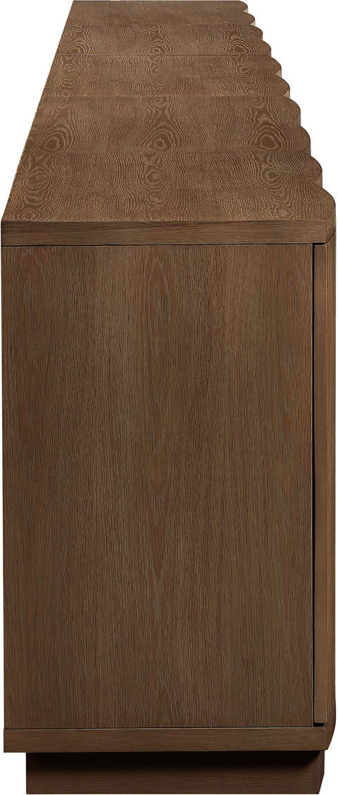 Veda Brown Oak Veneer Sideboard/Buffet, 5-Piece