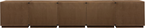 Veda Brown Oak Veneer Sideboard/Buffet, 5-Piece